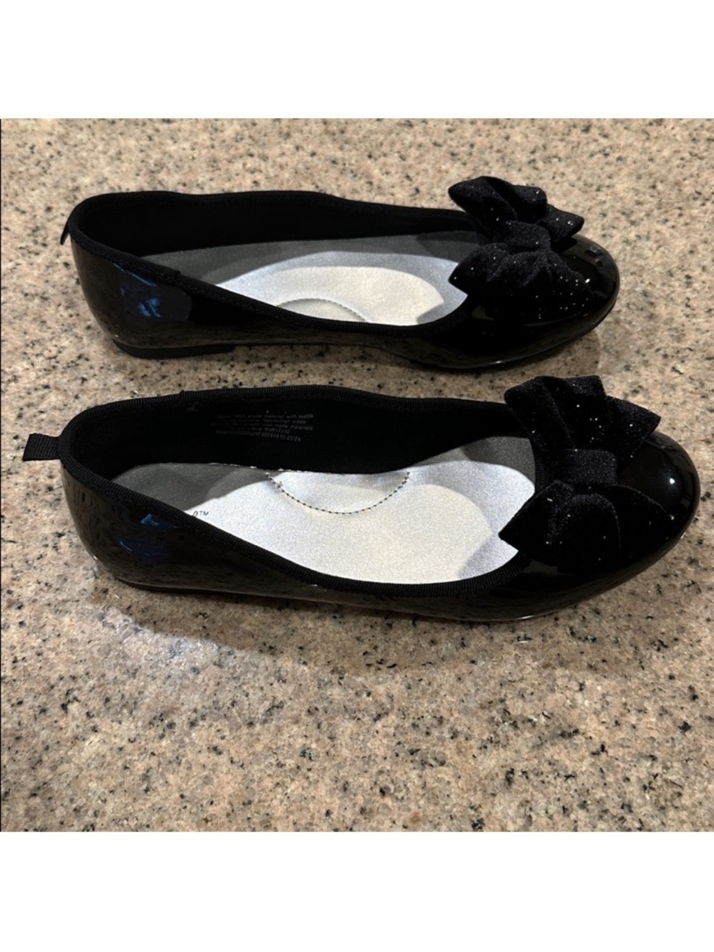 Cat & Jack Black Dress Shoes with Bow